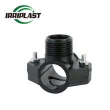 China drip irrigation hdpe pipe fitting PP compression fitting saddle clamp for watering systems